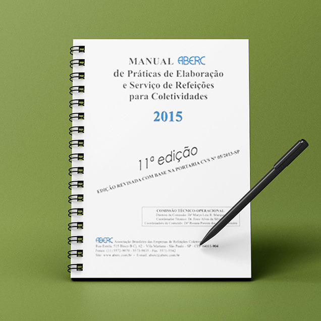 Capa do Manual ABERC de Práticas de Elaboração e Serviço de Refeições para Coletividades 2015