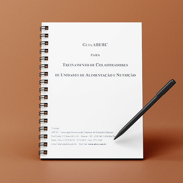 Capa do Guia ABERC para Treinamento de Colaboradores de Unidades de Alimentação e Nutrição