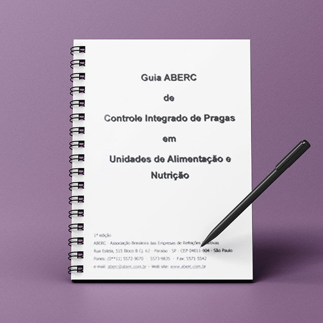 Capa do Guia ABERC de Controle de Pragas em Unidades de Alimentação e Nutrição
